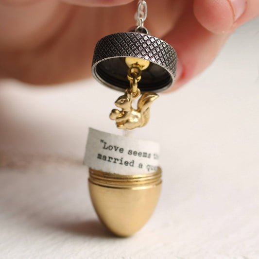 Personalised Acorn Locket Necklace