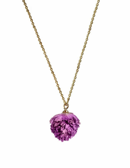 Clover Flower Necklace: Purple / Gold