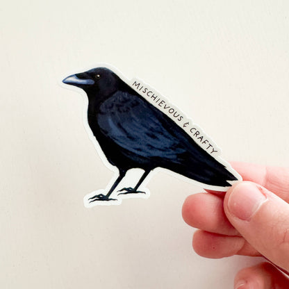 Mischievous & Crafty Crow Sticker