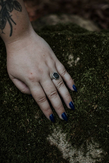 Alchemy Ring – Hematite (Stirling Silver): 8