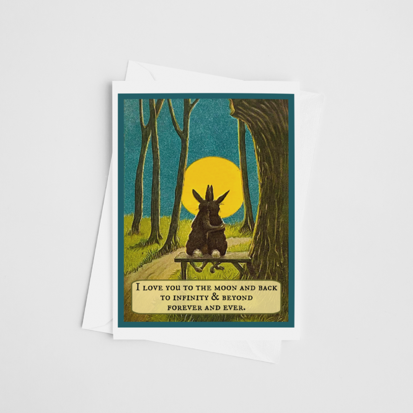 Greeting Card. I Love You To The Moon And Back To Infinity..