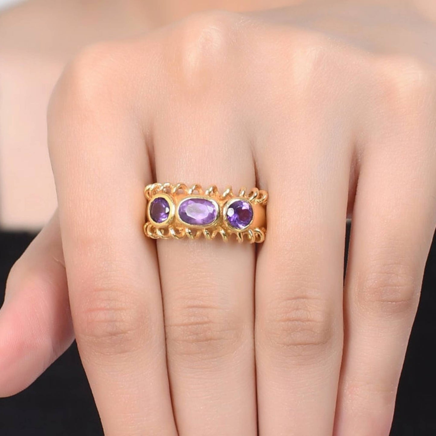 Amethyst Gold Ring
