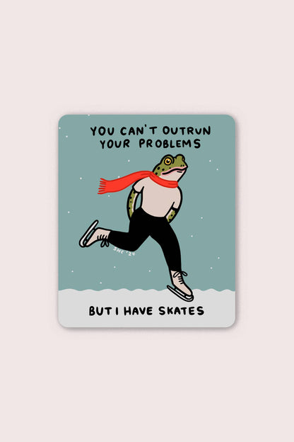 Outrun Your Problems Sticker | Waterproof Vinyl Sticker