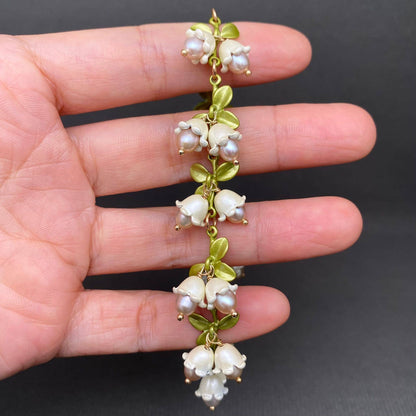 Freshwater Pearl Lily of The Valley Bracelet