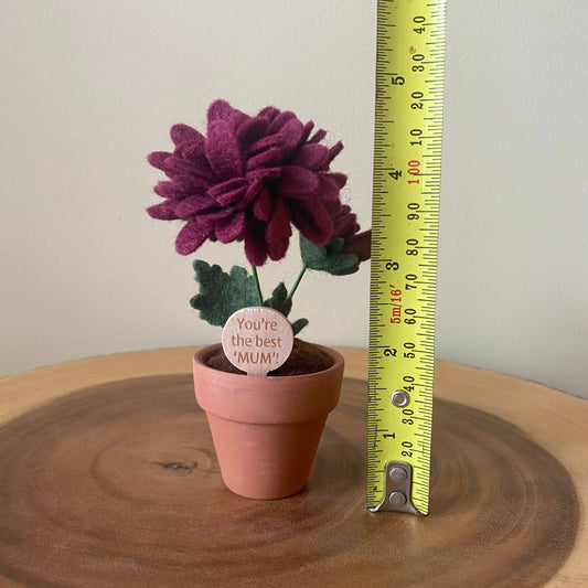 Mother’s Day Chrysanthemum Felt Forever Flower: Sangria