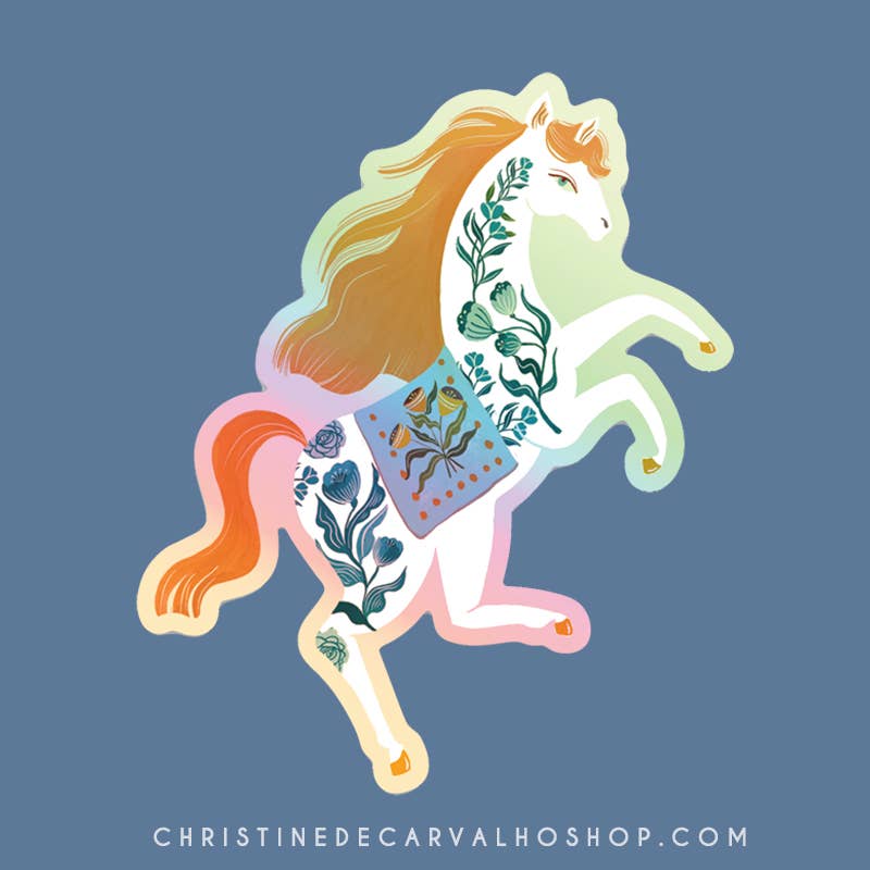 Horse Iridescent l Sticker - Folklore - Magical