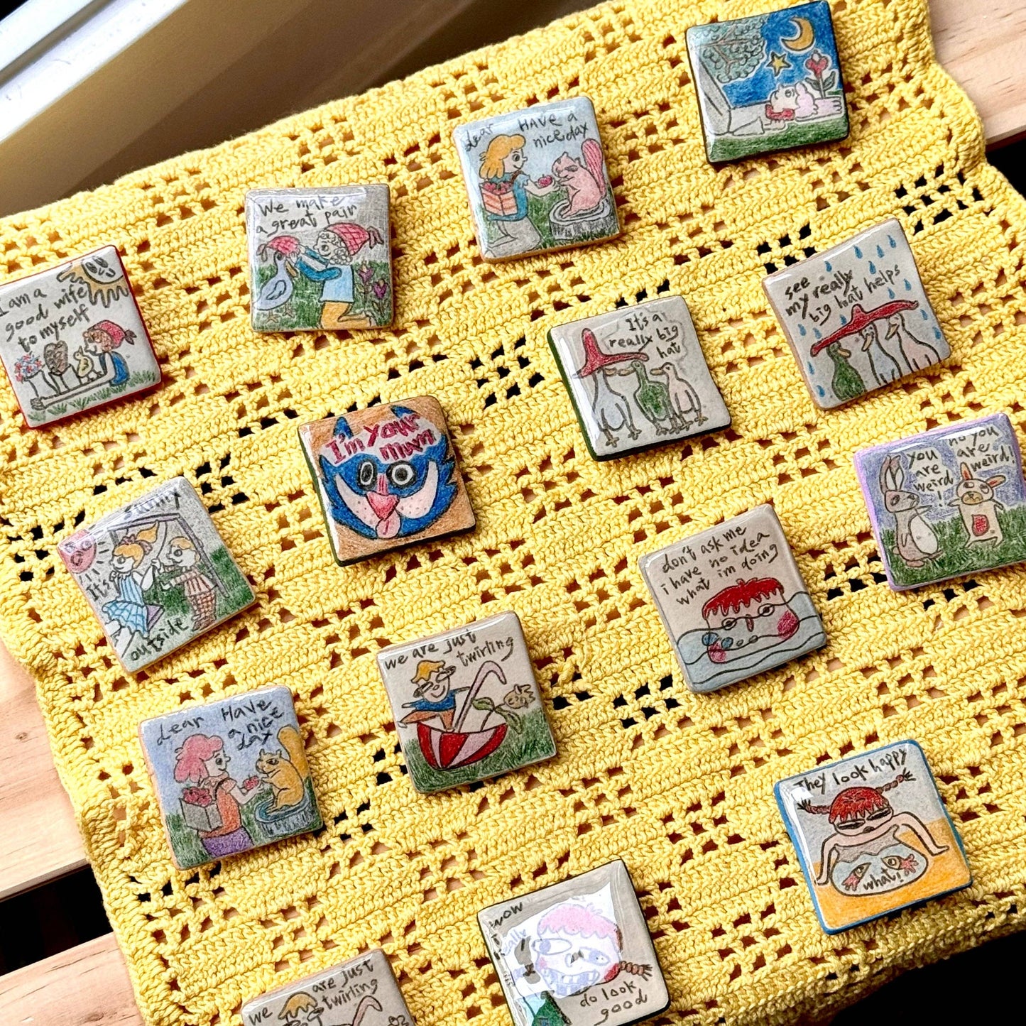 Handmade Clay Pins: I have no idea what im doing