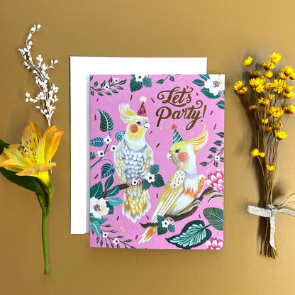 Party Birds | Stationery  | Birthday Greeting Card  | Foil