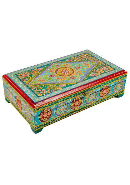 Large Hand Painted Wooden Box