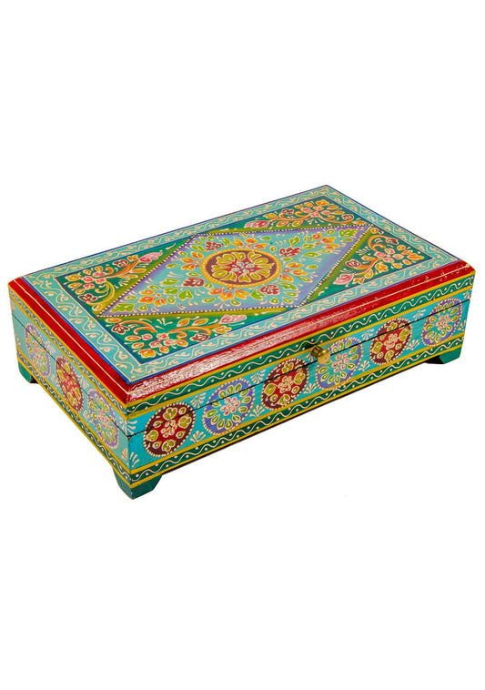 Large Hand Painted Wooden Box