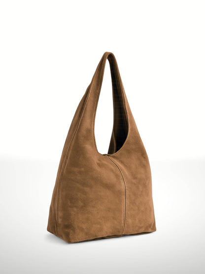SILVIA - Suede leather bag: Leather i