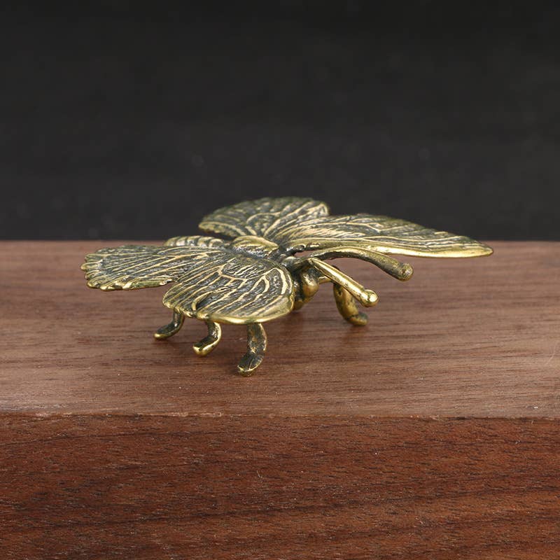 Brass Insect Butterfly Brass Ornaments Miniature Model: B