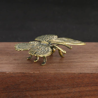 Brass Insect Butterfly Brass Ornaments Miniature Model: B