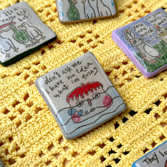 Handmade Clay Pins: I have no idea what im doing