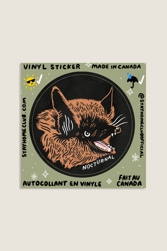 Nocturnal Sticker | Waterproof Vinyl Sticker
