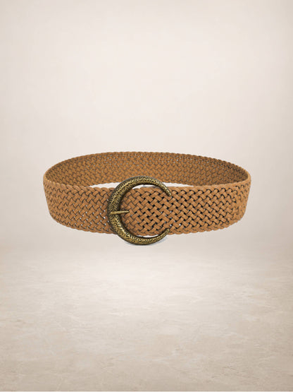 LIMIA - Leather belt: Brown coffee / + 100 cm