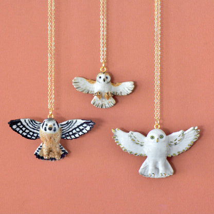 Porcelain Kestrel Falcon Necklace