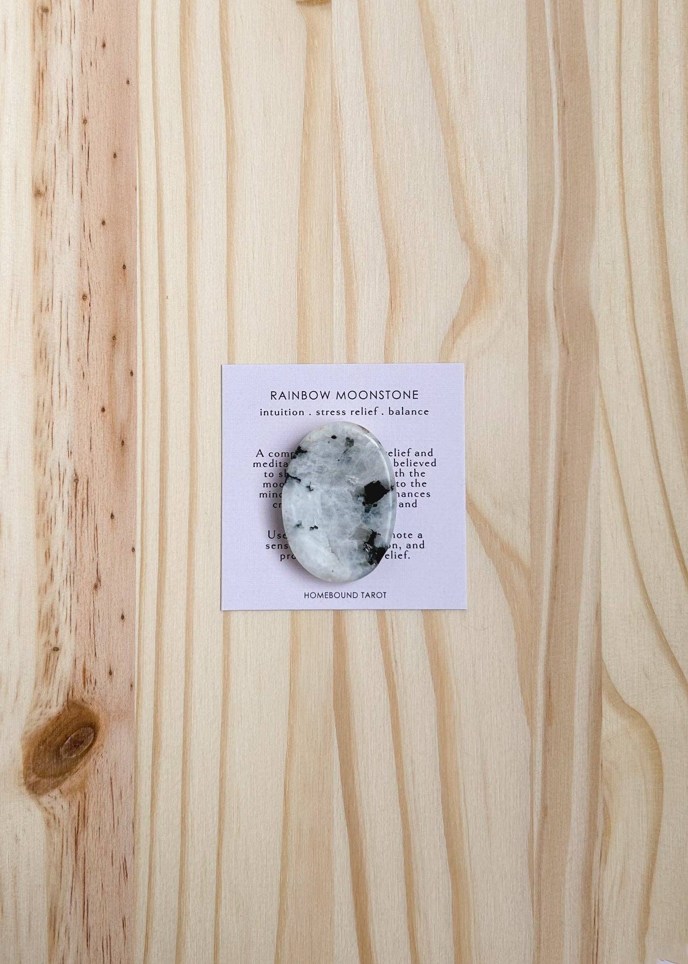 Palm Stone | Rainbow Moonstone