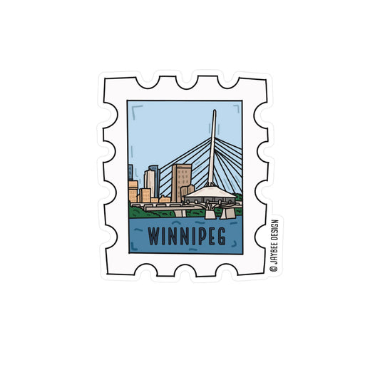 Winnipeg Postage Stamp Vinyl Sticker