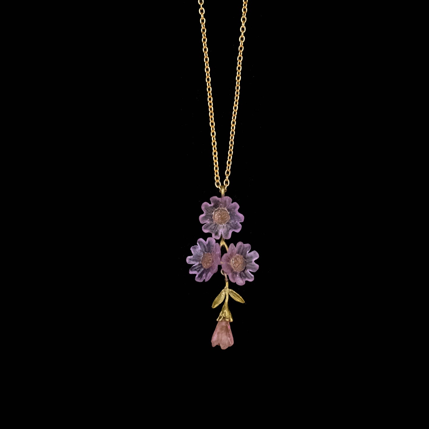 Phlox 16" Adj. 3-Flower Drop Pendant