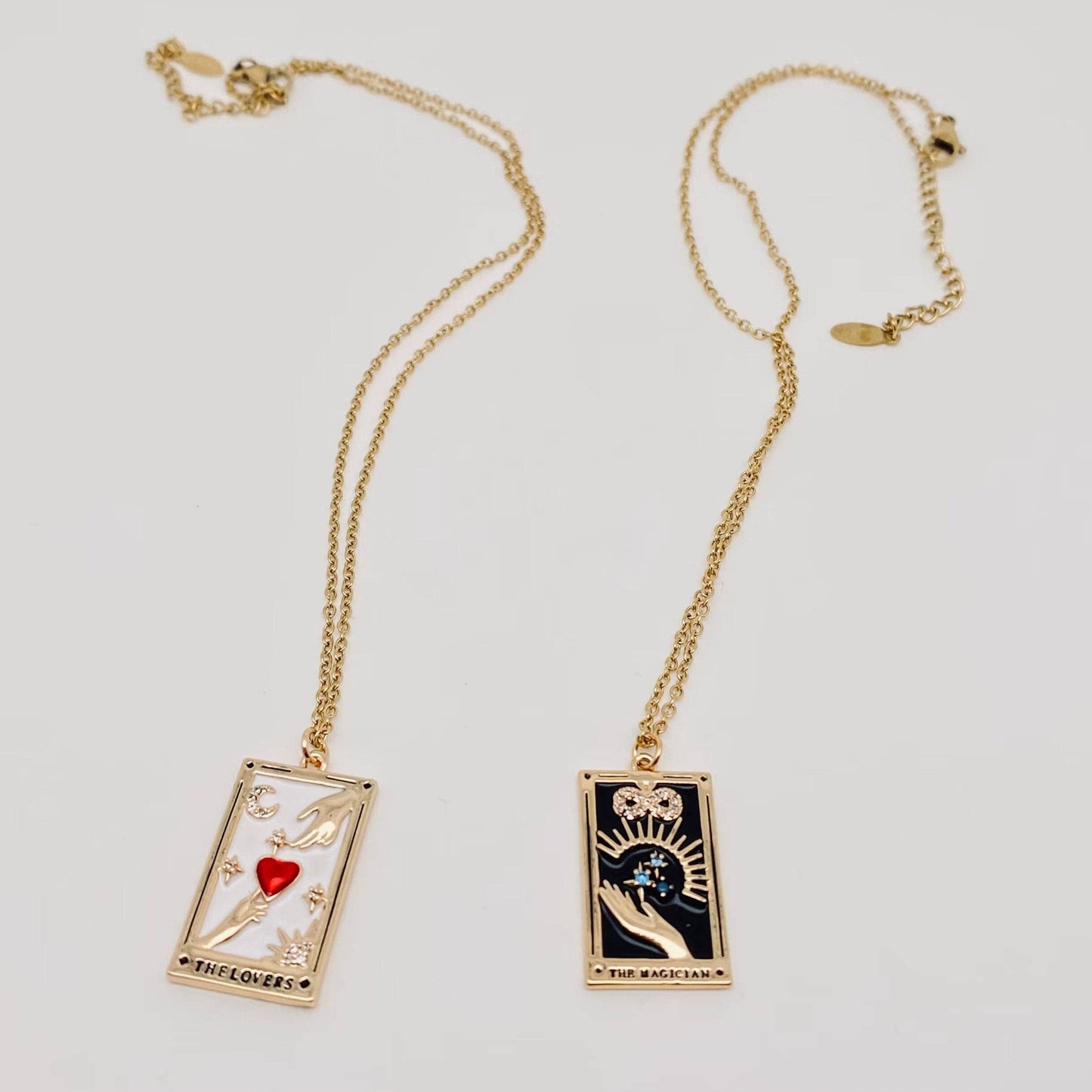 LOVERS Tarot Necklace - Enamel