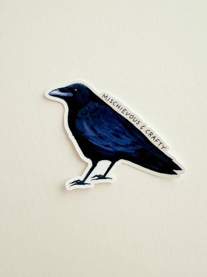 Mischievous & Crafty Crow Sticker