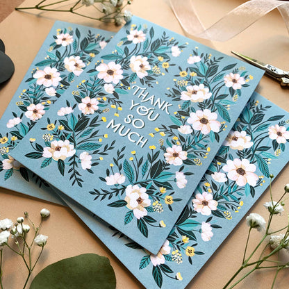 Sweet Flowers Card | Stationery  | Thank you Greeting Card