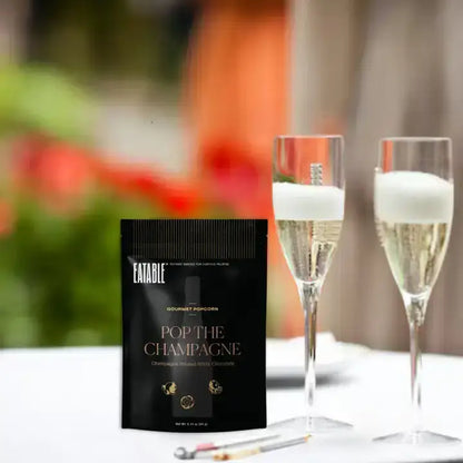 Mini Pop the Champagne 🍾 White Chocolate Popcorn: Canadian Packaging