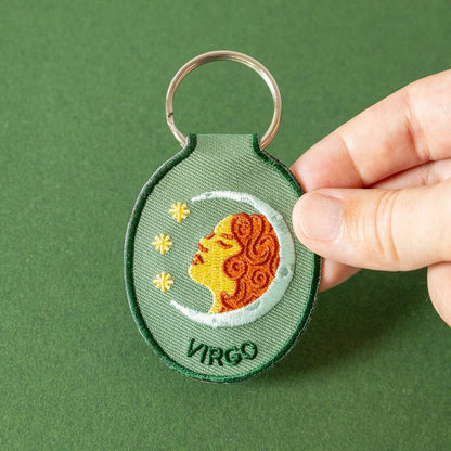 Virgo Embroidered Keychain
