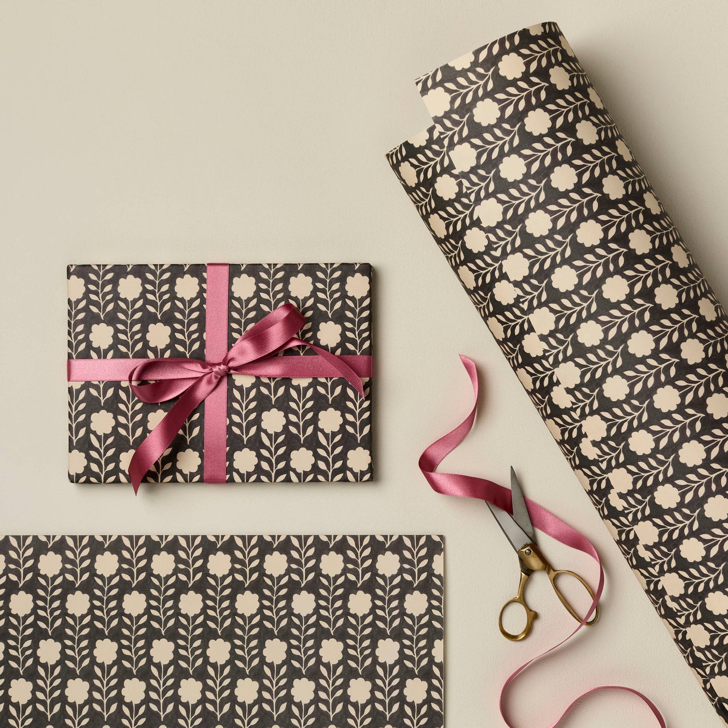 Ink Flora Patterned Paper