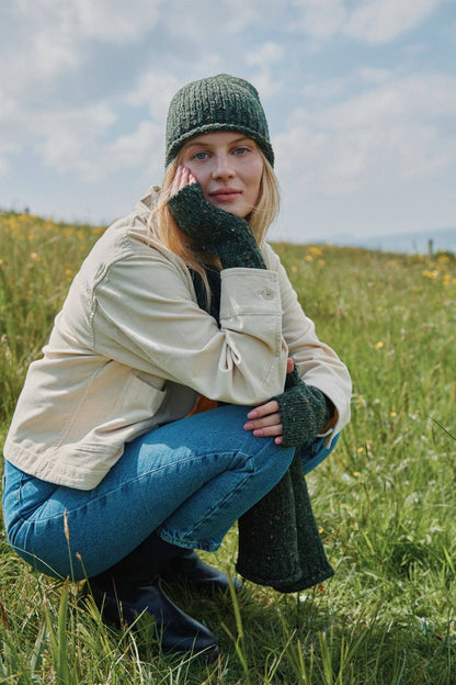 Hazelwood Roll Hem Beanie - Green: One Size
