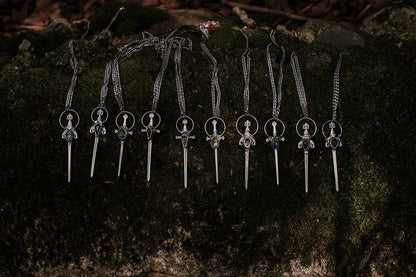 Feyre Sword Necklace – Iolite & Sterling Silver