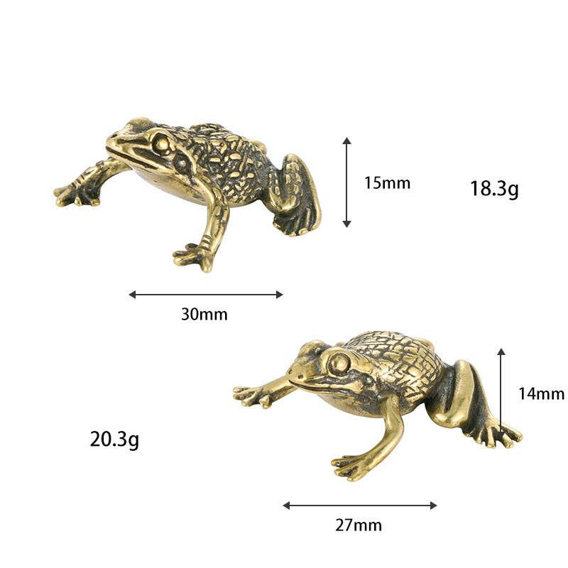Brass Toad Artwork Ornament Miniature Model: A / Dark