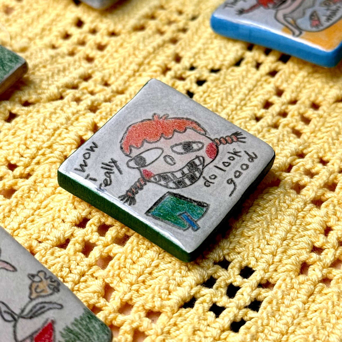 Handmade Clay Pins: We make a great pair